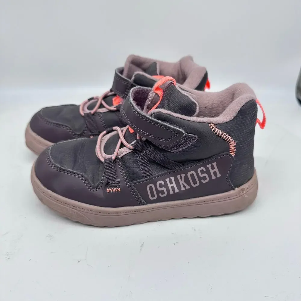 OshKosh B'gosh Camino Purple High Top Velcro Winter Snow Boot Girls Size 11